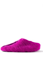 Marni - Fussbett Calf Hair Slippers - Pink