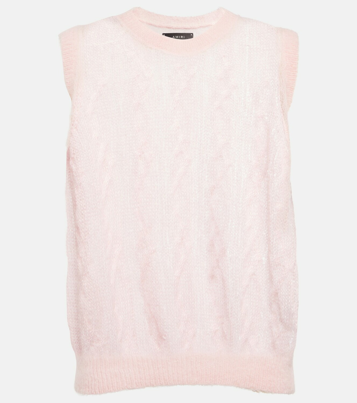Amiri - Openwork alpaca and mohair-blend vest