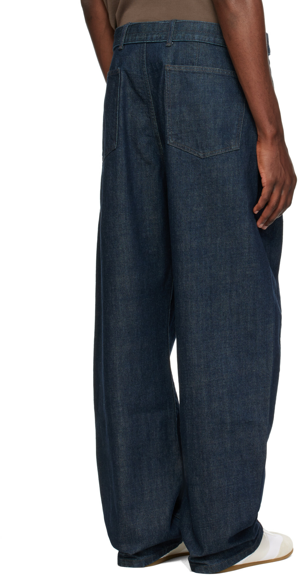 LEMAIRE Blue Twisted Belted Jeans
