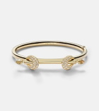 Ananya Chakra Icon 18kt gold bracelet with diamonds and quartz