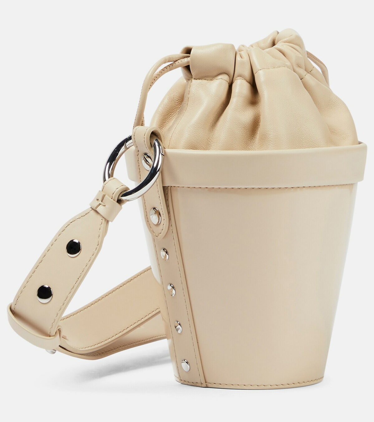 Maison Margiela / FIRE BUCKET MINI/ショルダーバッグ/クリーム/SB1WG0030 Maison Margiela - Fire Mini leather bucket bag Maison Margiela