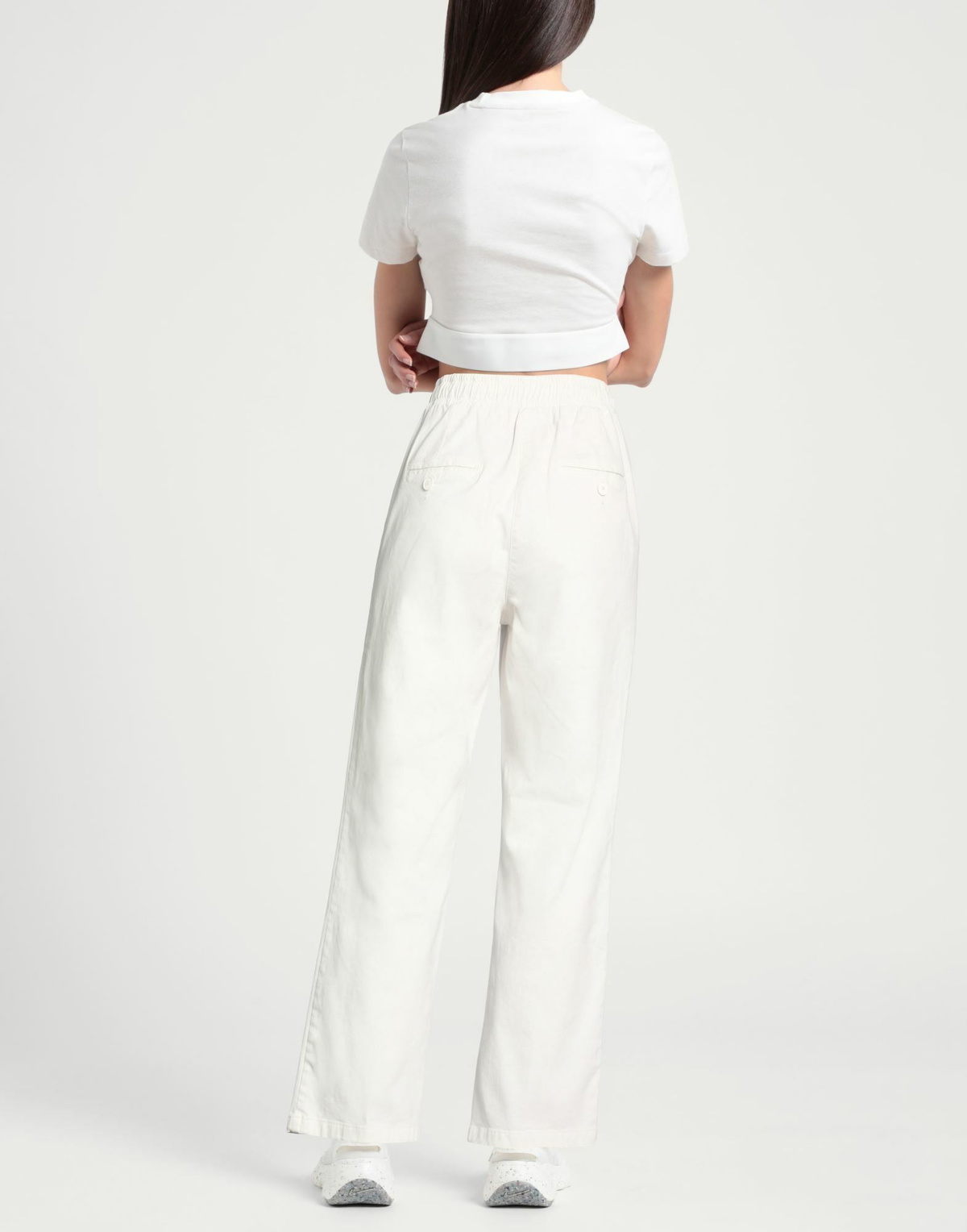 Manila Grace Womens Pants in Off white