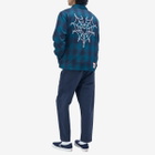 Deva States Men's Cobweb Flannel Overshirt in Blue