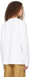 Acne Studios White Printed Long Sleeve T-Shirt