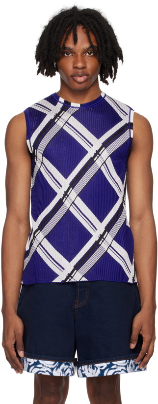 Photo: Burberry Blue Check Tank Top