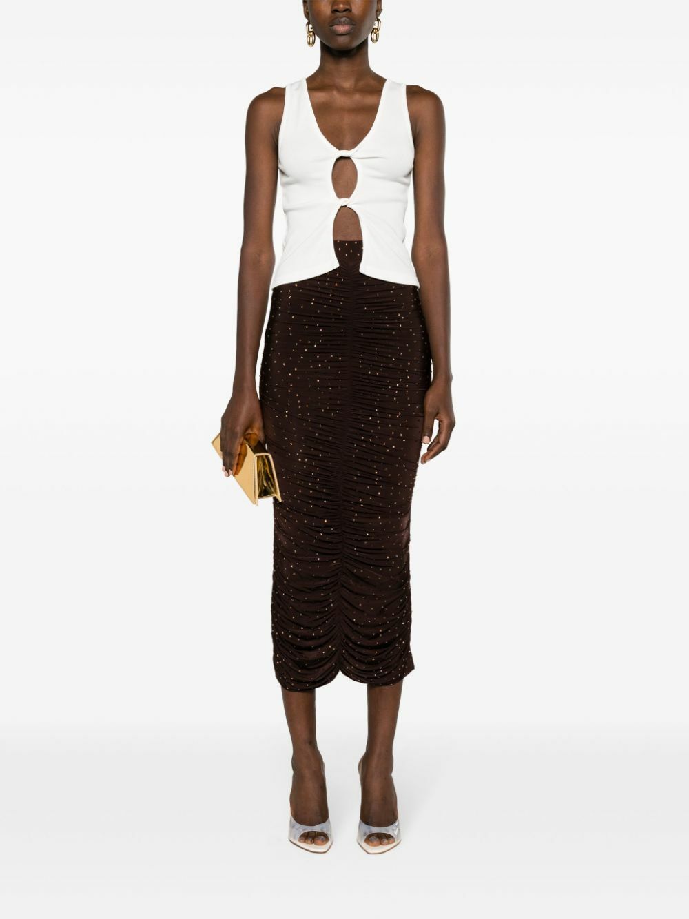 Christopher Esber White Twist Cut-Out Tank Top