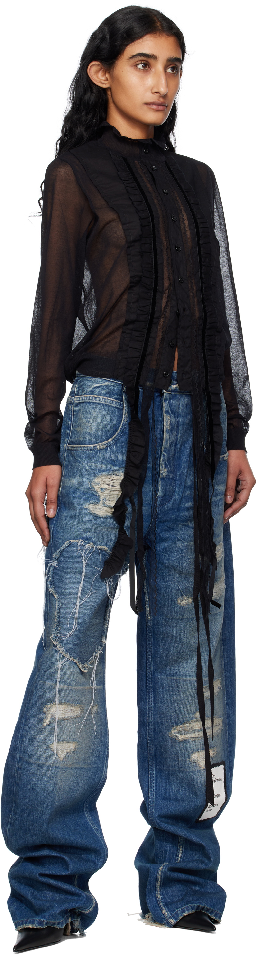 Ann Demeulemeester Black Monya Blouse
