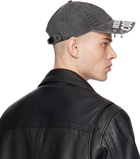 Versace Jeans Couture Gray Piece Number Piercing Baseball Cap