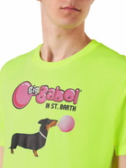 MC2 Saint Barth Man Cotton T-shirt With Dachshund And Big Babol Print | Big Babol® Special Edition
