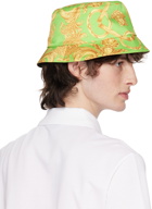 Versace Green & Gold Heritage Print Bucket Hat