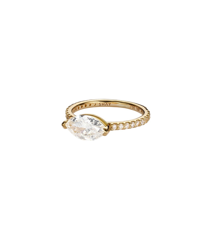 Photo: Shay Jewelry 18kt gold pinky ring with diamonds