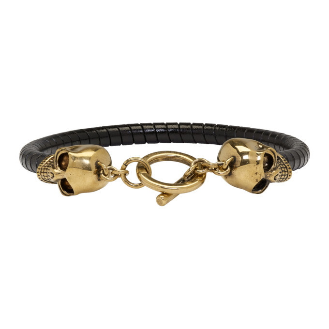 Photo: Alexander McQueen Black T-Bar Skull Bracelet