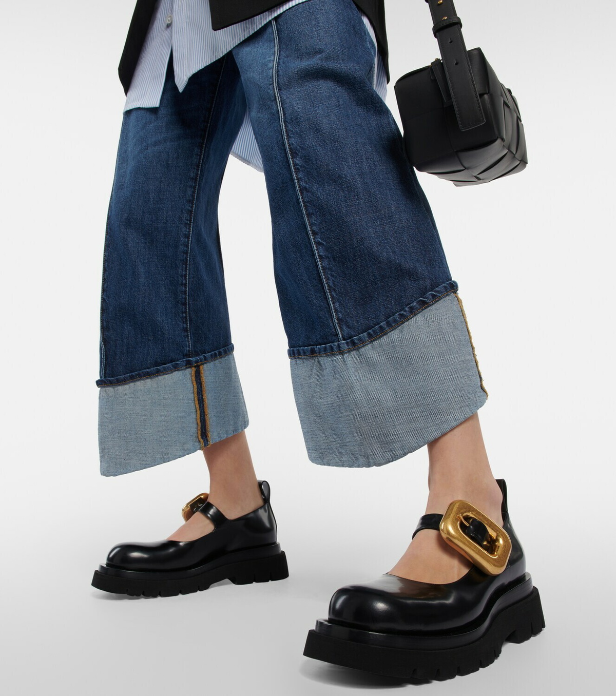 【Bottega Veneta】タキマキ様ご愛用 LUG MARY JANE フラット 靴 Bottega Veneta Mary Jane leather flats Bottega Veneta
