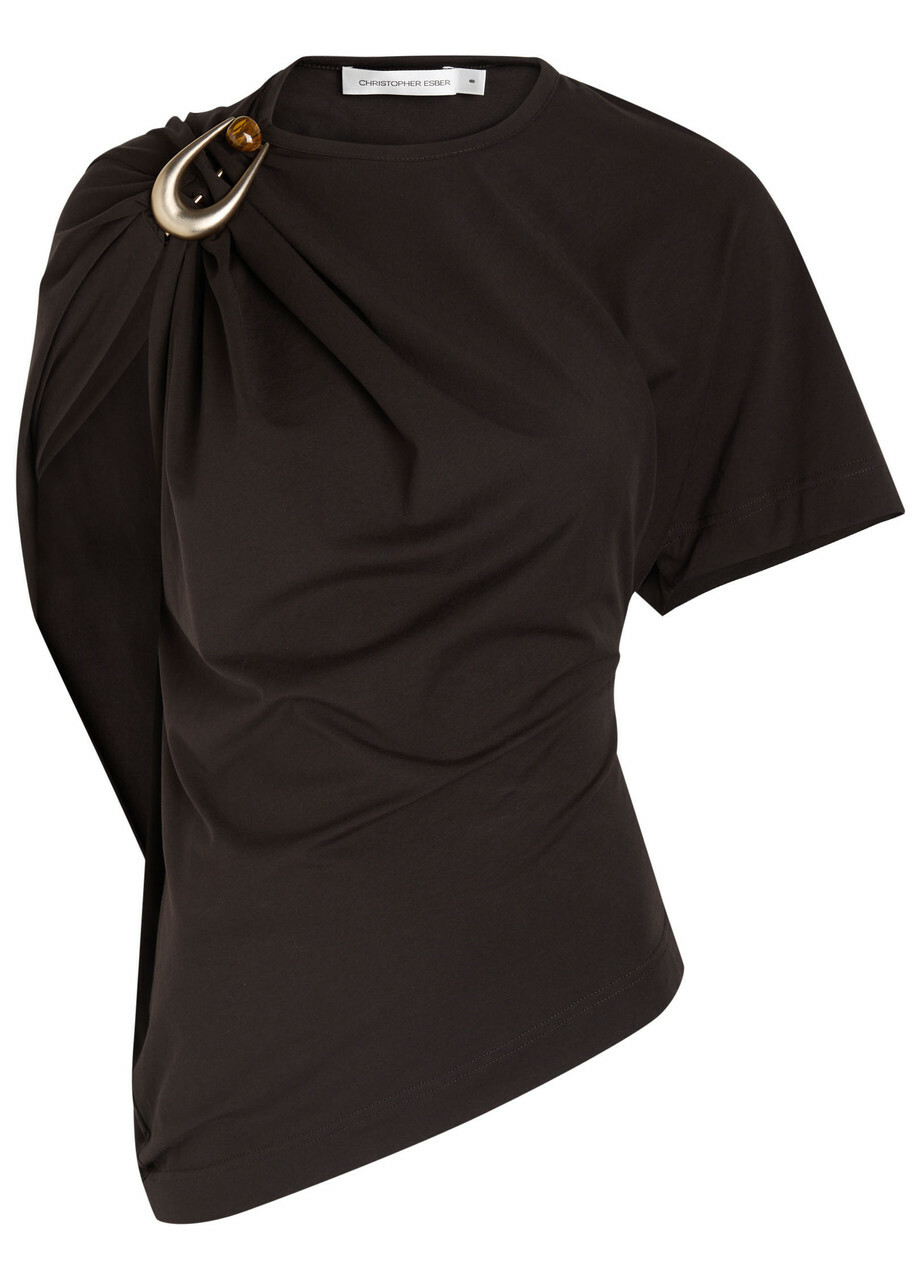 Christopher Esber Black Open Twist Side T-Shirt Christopher Christopher Esber Black Open Twist Side T-Shirt Christopher