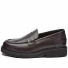 VINNYs Men's VINNY's Richee Lug Sole Penny Loafer in Dark Brown Crust