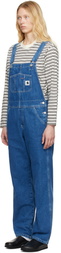 Carhartt Work In Progress Blue Bib Straight Overalls