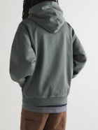 Carhartt WIP - New Balance Sculpture Centre Garment-Dyed Cotton-Blend Jersey Hoodie - Gray