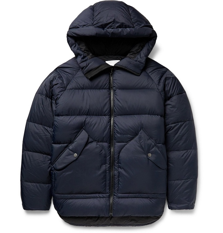 Photo: Adsum - Alpine Quilted Nylon-Ripstop Hooded Down Jacket - Blue