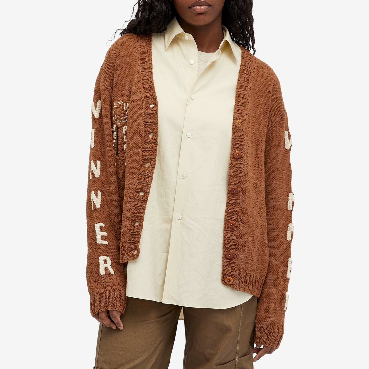 Story mfg. Women's Twinsun Cardigan in Brown Contest Story Mfg.
