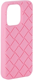 Bottega Veneta Pink Intreccio iPhone 14 Pro Case