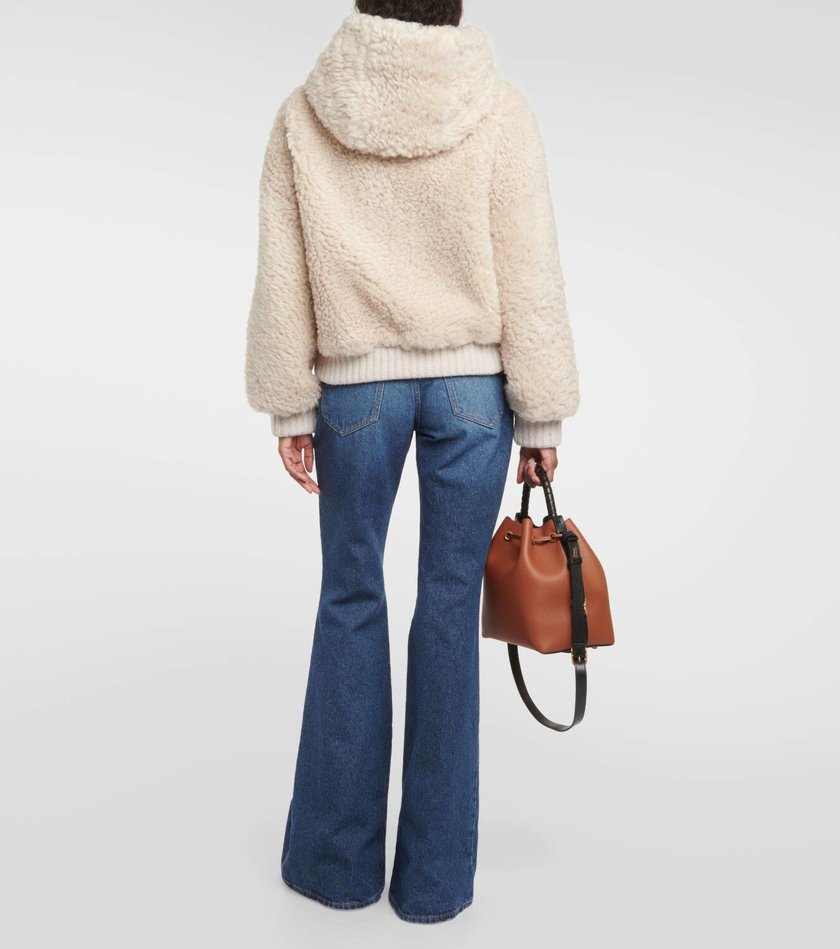 Chloé Oversized shearling blouson jacket Chloe