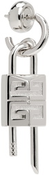 Givenchy Silver Lock Single Earring