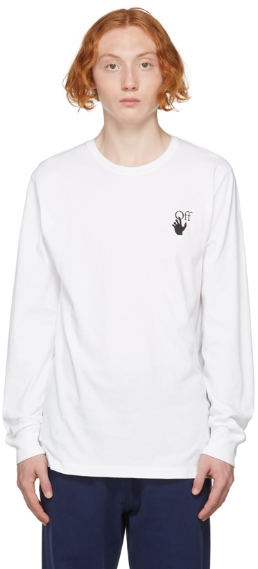 Photo: Off-White White Slim Degrade Arrow Long Sleeve T-Shirt