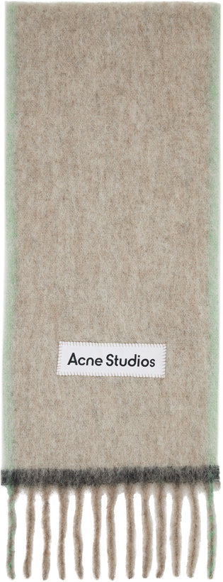 Photo: Acne Studios Beige Wool Mohair Narrow Scarf