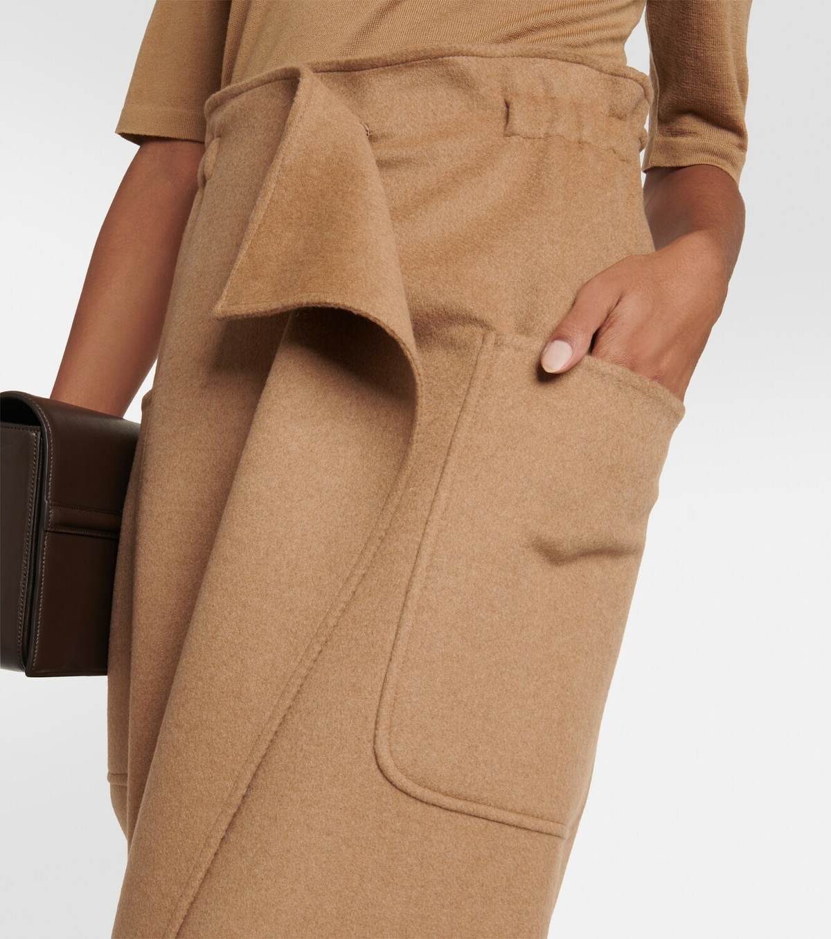 Max Mara Carbone camel hair maxi skirt