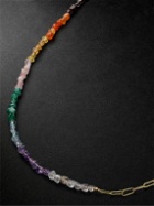 HEALERS FINE JEWELRY - Half Chakra Half Chain Recycled Gold Multi-Stone Necklace