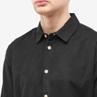 Folk Men's Babycord Shirt in Black Microcheck