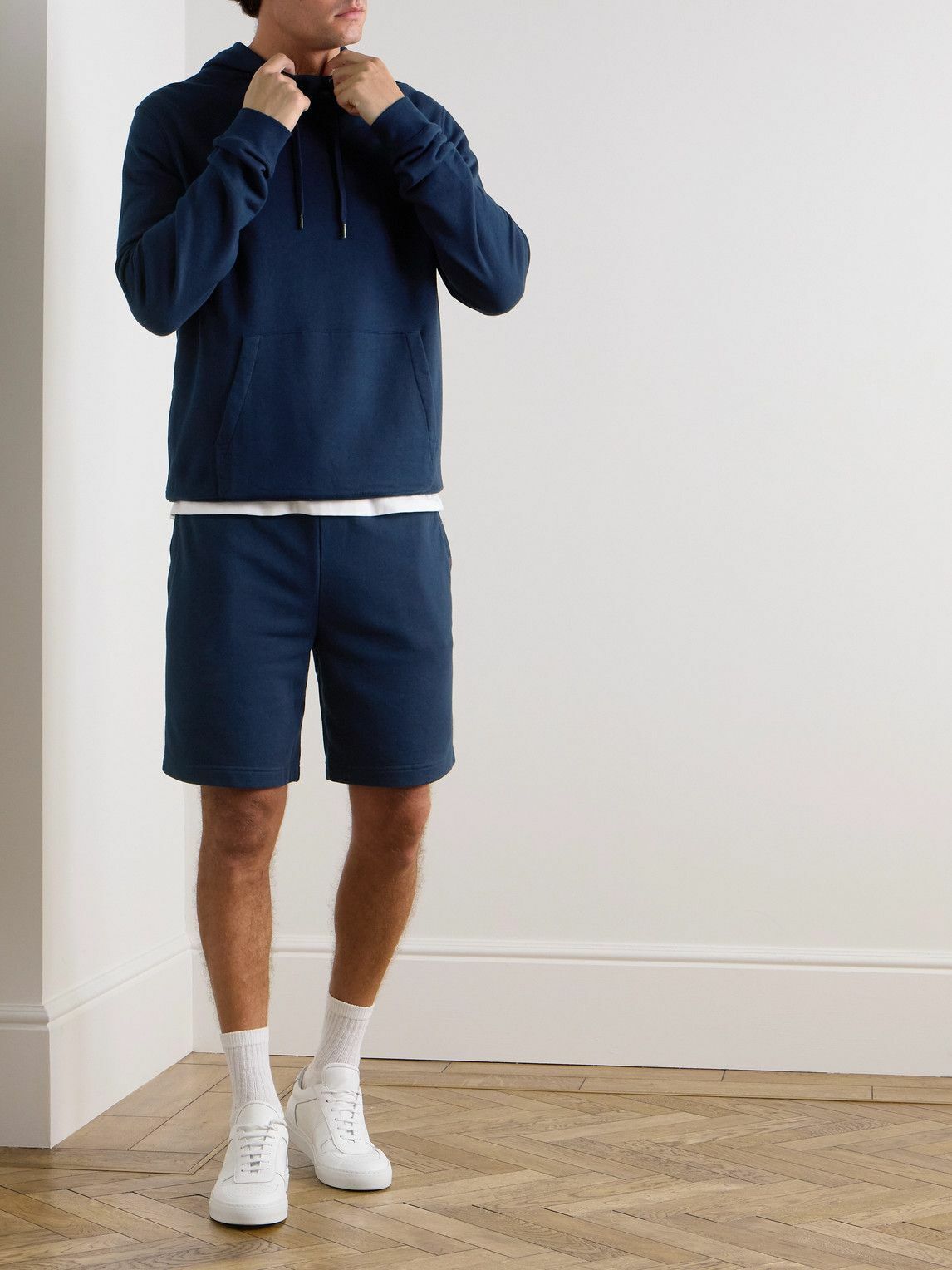 Derek Rose - Quinn 1 Straight-Leg Cotton and Modal-Blend Jersey Drawstring Shorts - Blue
