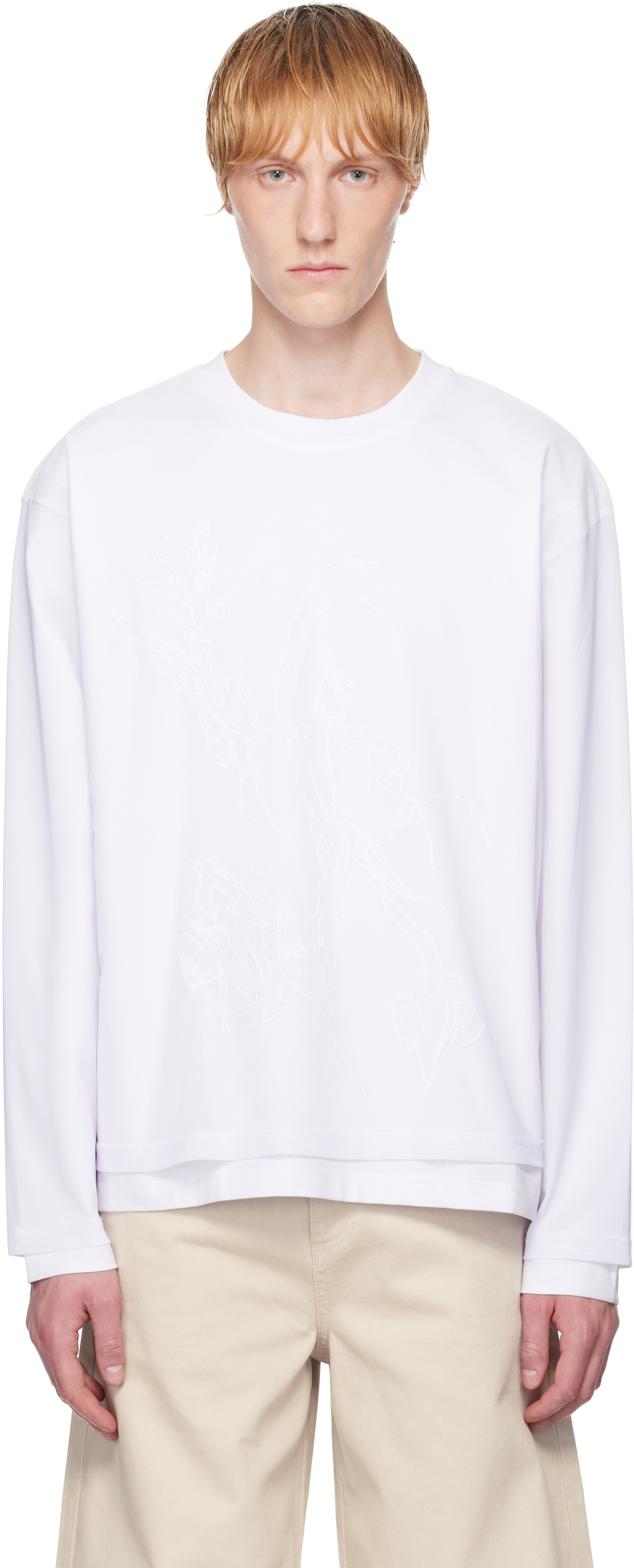 【関税込み】HELIOT EMIL ホワイト デコンストラクト Tシャツ Heliot Emil White Deconstructed Tank Top - Fabric of Society
