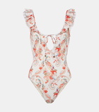 Etro Ruffled paisley swimsuit