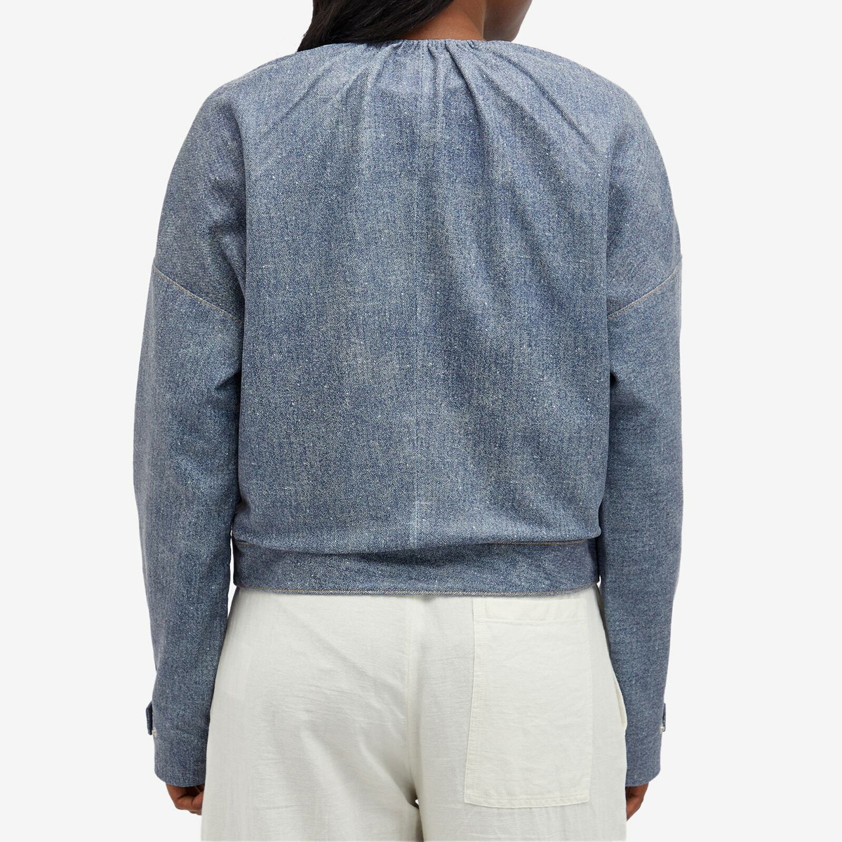 Saks Potts Women's Margeta Leather Jacket in Denim Blue