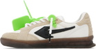 Off-White White & Beige New Slim Sneakers