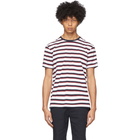 Ralph Lauren Purple Label White and Red Lisle T-Shirt