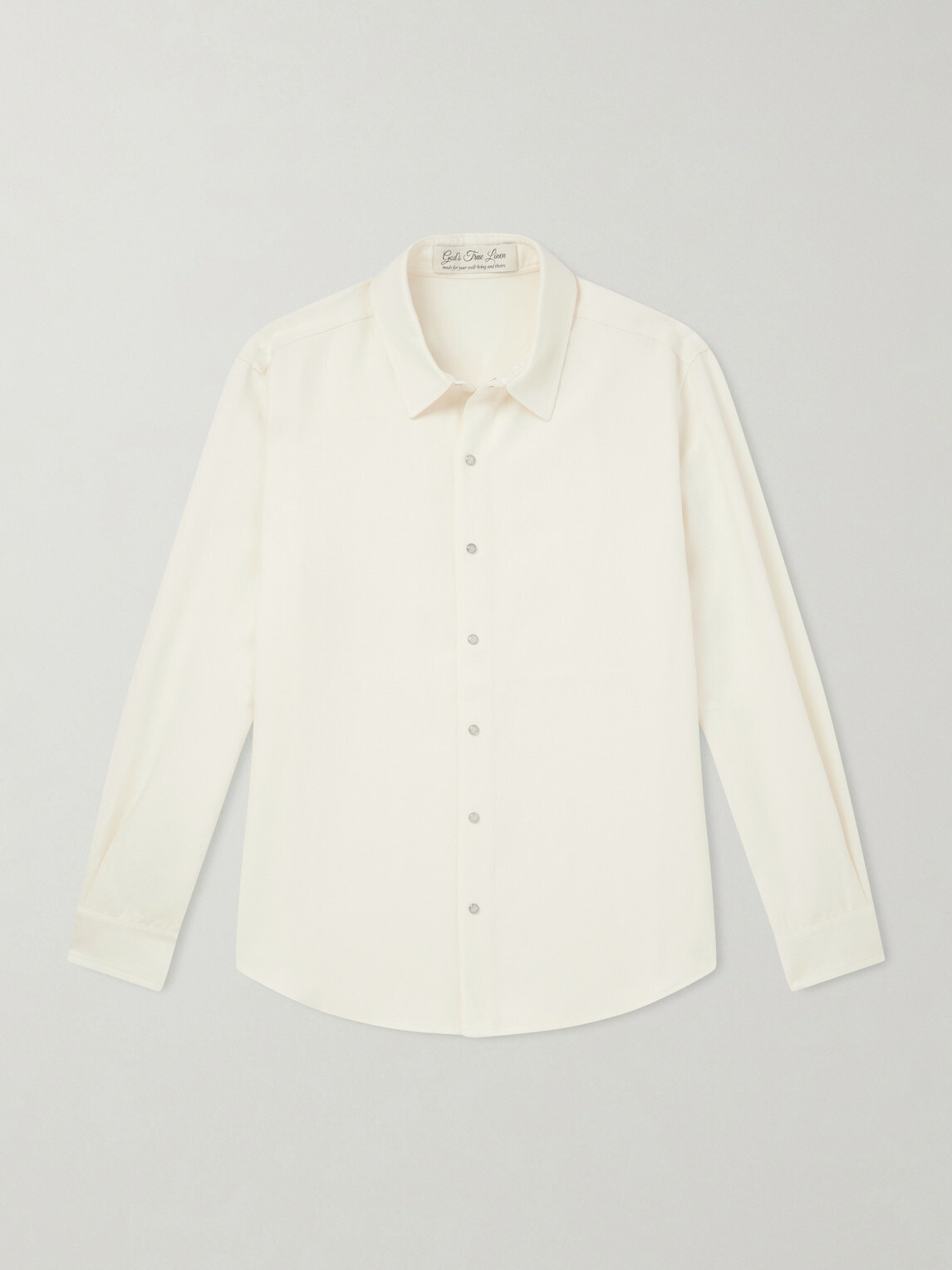 God's True Cashmere - Linen-Twill Shirt - White