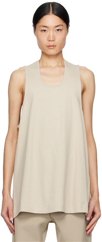 Photo: Fear of God Gray Scoop Neck Tank Top