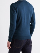 JOHN SMEDLEY - Lundy Slim-Fit Merino Wool Sweater - Blue
