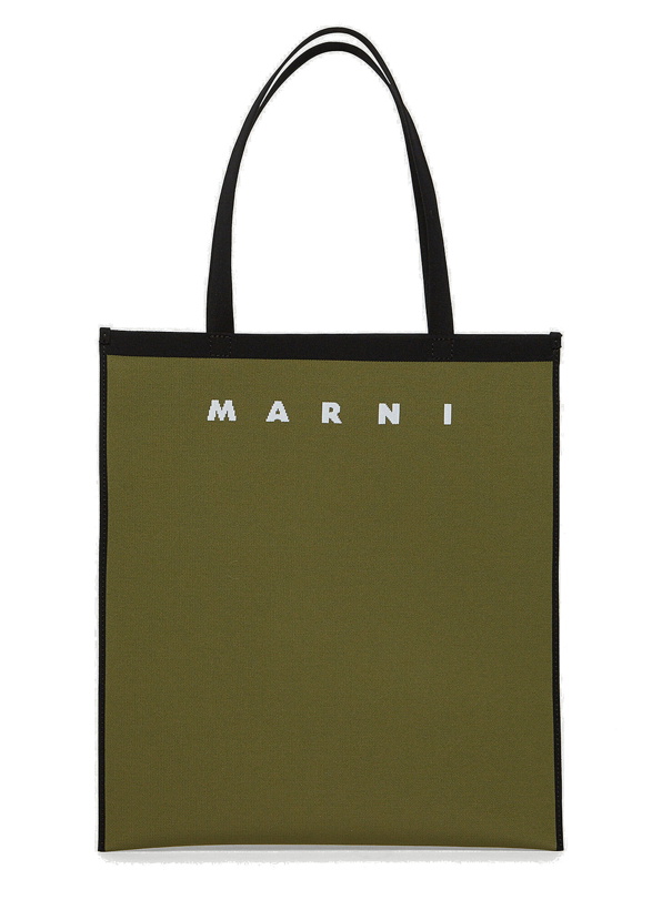 Photo: Flat Shopping Tote Bag in Olive