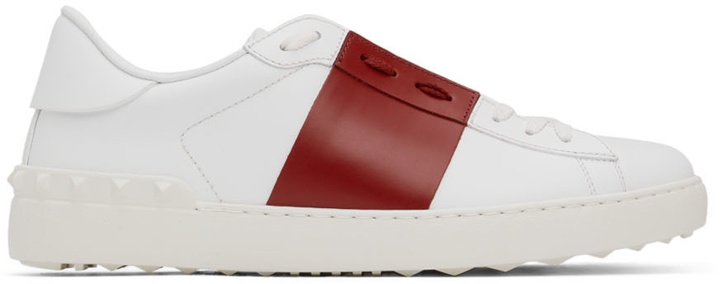 Photo: Valentino Garavani White & Red Leather Open Sneakers