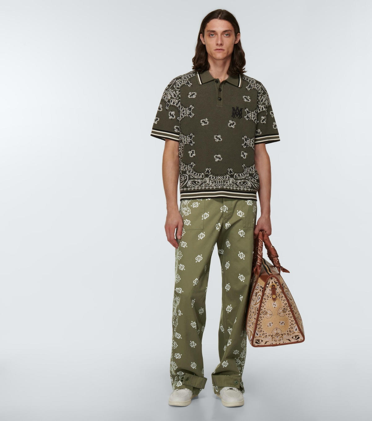 関税送料込み■Amiri■Bandana コットンフーディー AMIRI - Bandana-Jacquard Cotton and Cashmere-Blend Hoodie