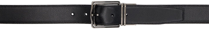 Photo: ZEGNA Reversible Black Leather Belt