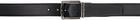 ZEGNA Reversible Black Leather Belt