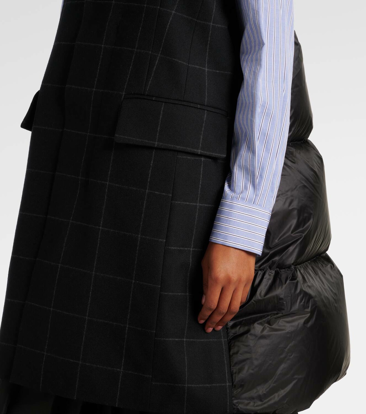 【sacai】関税込☆Checked down-paneled wool vest Sacai Checked down-paneled wool vest - Gilets - Free