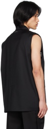 C2H4 Black Peaked Vest