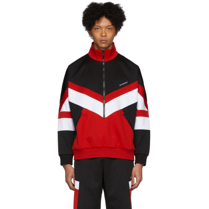 Photo: Givenchy Black and Red Sports Band Sweatshirt