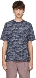 PS by Paul Smith Navy Tie-Dye Stripe T-Shirt