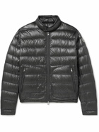 Moncler - Acorus Logo-Appliquéd Quilted Glossed-Shell Down Jacket - Gray